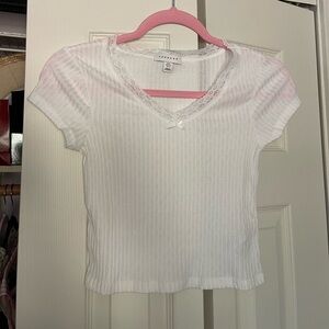 Topshop baby tee with lace
